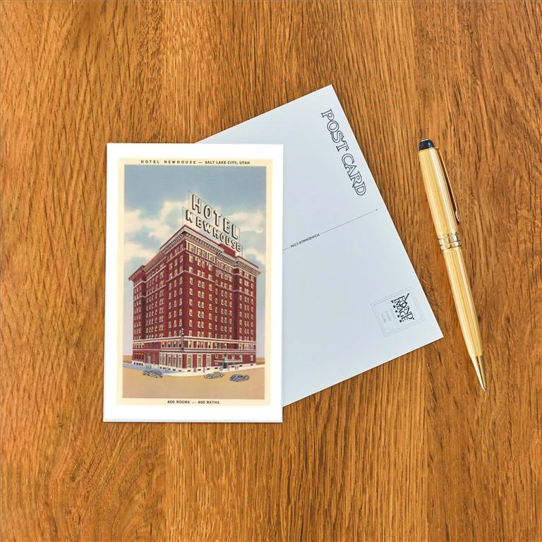UT-190 Hotel Newhouse, Salt Lake City, Utah - Vintage Image Postcard, Pack of 10
