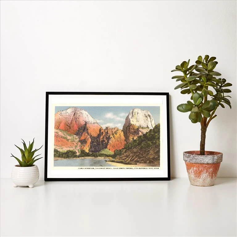 UT-239 Cable Mountain, Great Organ, White Throne - Vintage Image Art Print, Individual Print