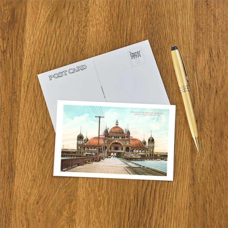 UT-106 Saltair Pavilion, Great Salt Lake, Utah - Vintage Image Postcard, Pack of 10
