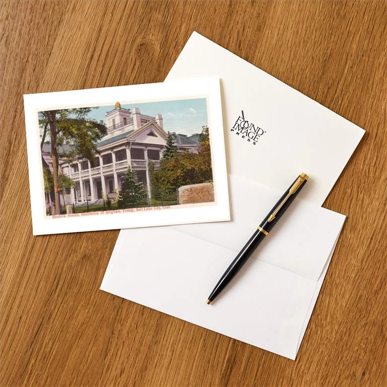 UT-39 Beehive House, Salt Lake City, Utah - Vintage Image Greeting Card, Pack of 4