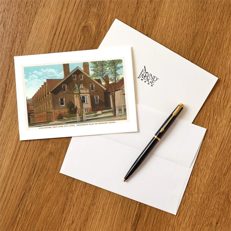 UT-35 Lion House, Salt Lake City, Utah - Vintage Image Greeting Card, Pack of 4