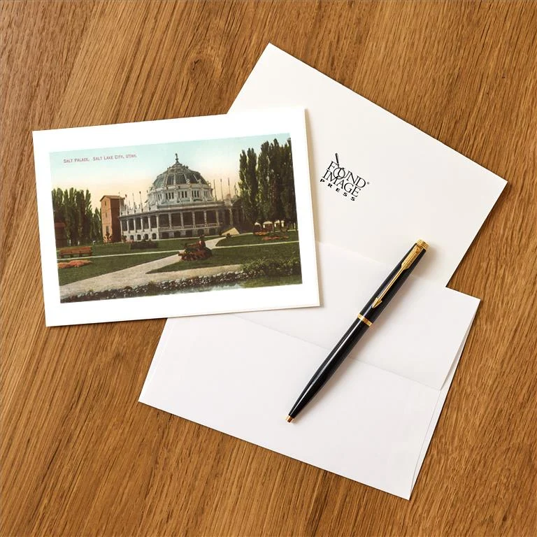UT-48 Salt Palace, Salt Lake City, Utah - Vintage Image Greeting Card, Pack of 4