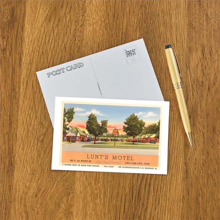 UT-103 Lunt's Motel, Salt Lake City, Utah - Vintage Image Postcard, Pack of 10