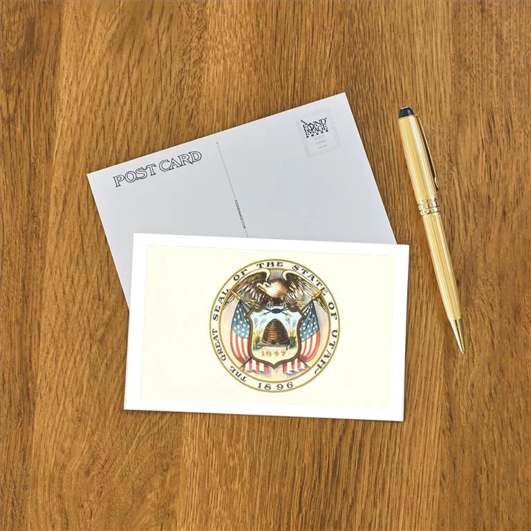 UT-160 Utah State Seal - Vintage Image Postcard, Pack of 10