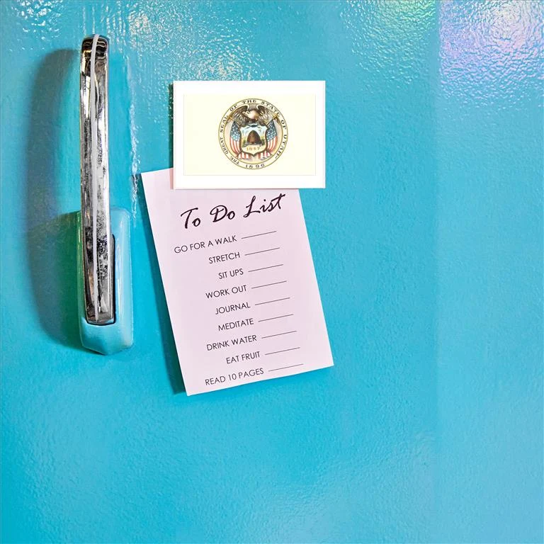 UT-160 Utah State Seal - Vintage Image Magnet, Pack of 6