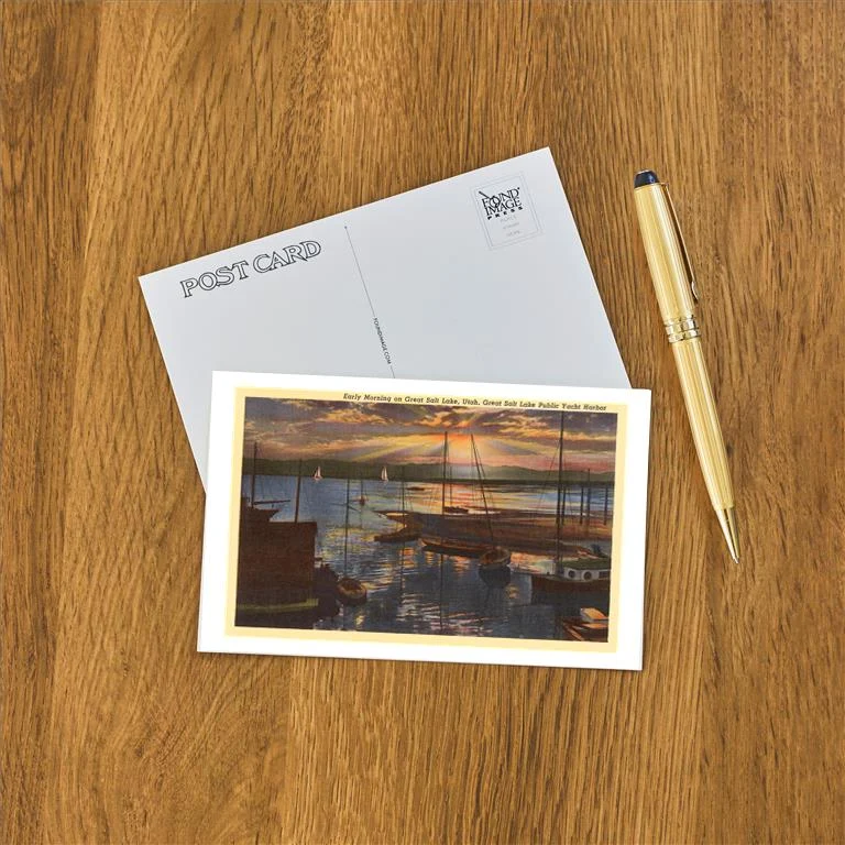 UT-37 Sunrise, Great Salt Lake, Utah - Vintage Image Postcard, Pack of 10