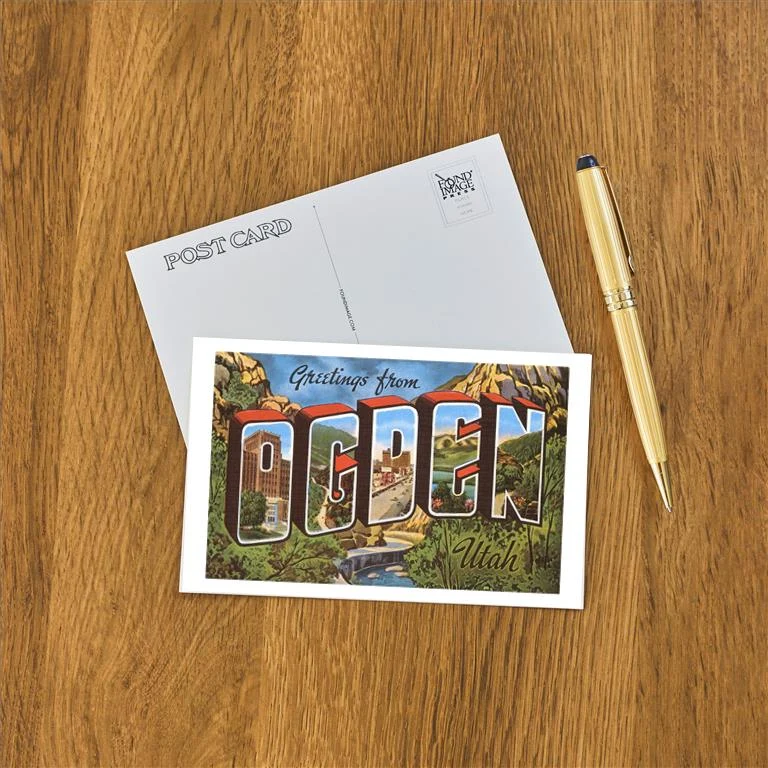 UT-93 Greetings from Ogden, Utah - Vintage Image Postcard, Pack of 10