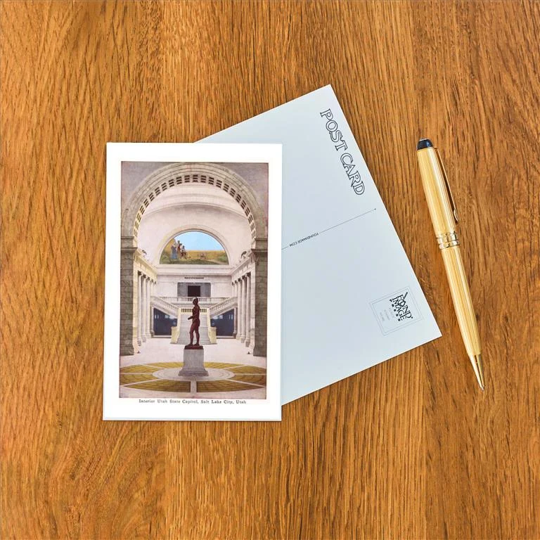 UT-26 Interior, State Capitol, Salt Lake City, Utah - Vintage Image Postcard, Pack of 10