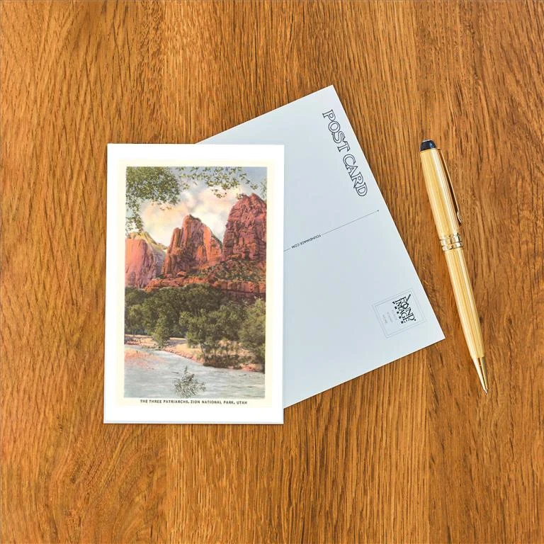 UT-233 Three Patriarchs, Zion - Vintage Image Postcard, Pack of 10