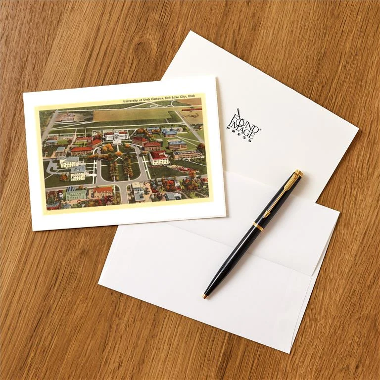 UT-54 University of Utah, Salt Lake City, Utah - Vintage Image Greeting Card, Pack of 4
