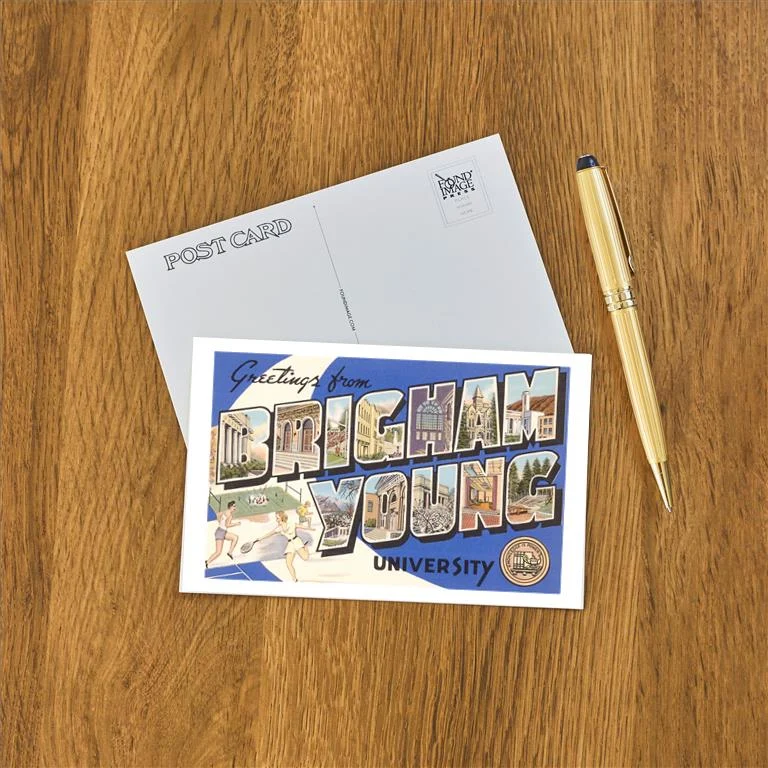 UT-141 Greetings from Brigham Young University, Utah - Vintage Image Postcard, Pack of 10