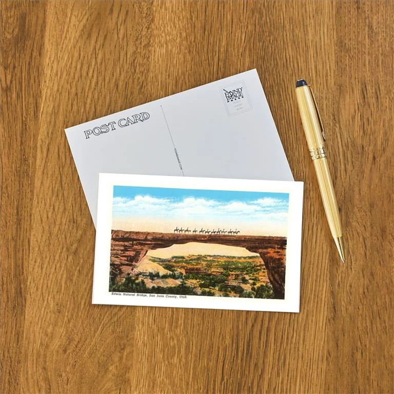 UT-127 Edwin Natural Bridge, Utah - Vintage Image Postcard, Pack of 10