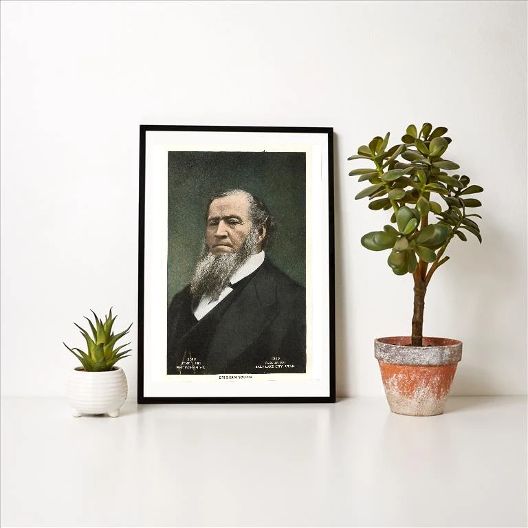 UT-43 Portrait of Brigham Young - Vintage Image Art Print, Individual Print