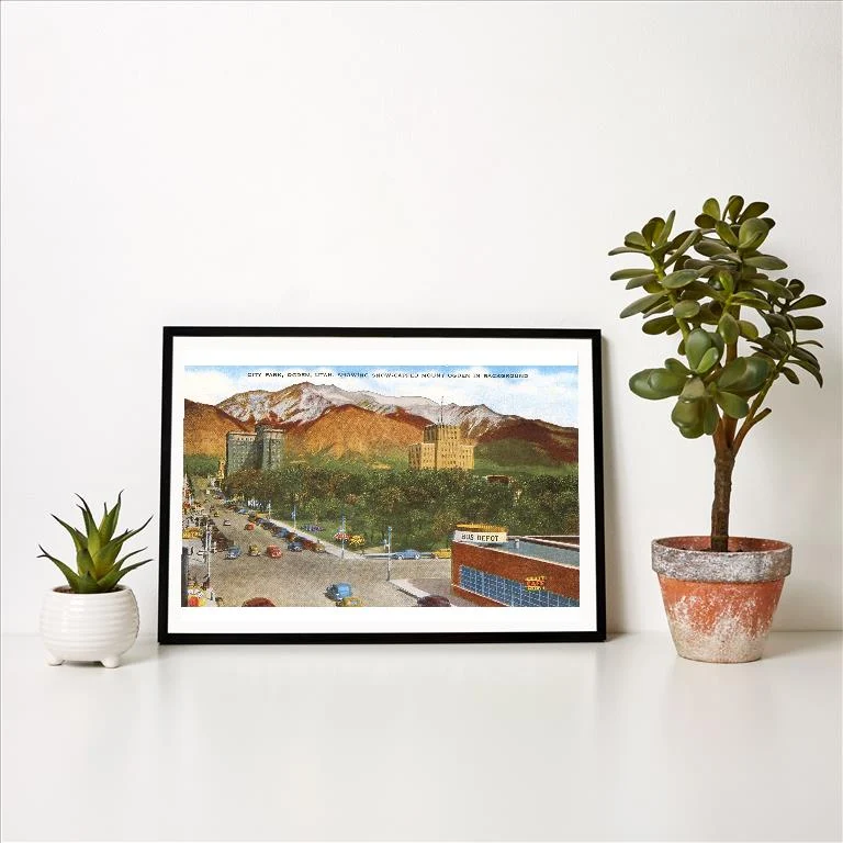 UT-12 City Park, Ogden, Utah - Vintage Image Art Print, Individual Print