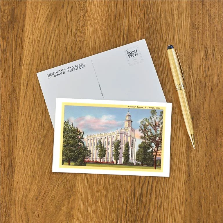 UT-224 Mormon Temple, St. George - Vintage Image Postcard, Pack of 10