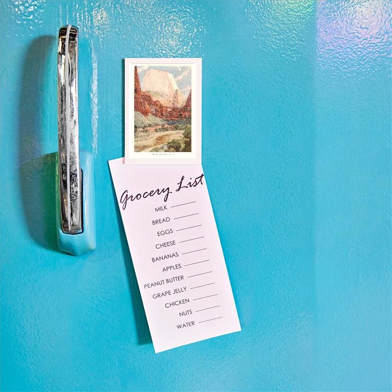 UT-245 Great White Tower, Zion - Vintage Image Magnet, Pack of 6
