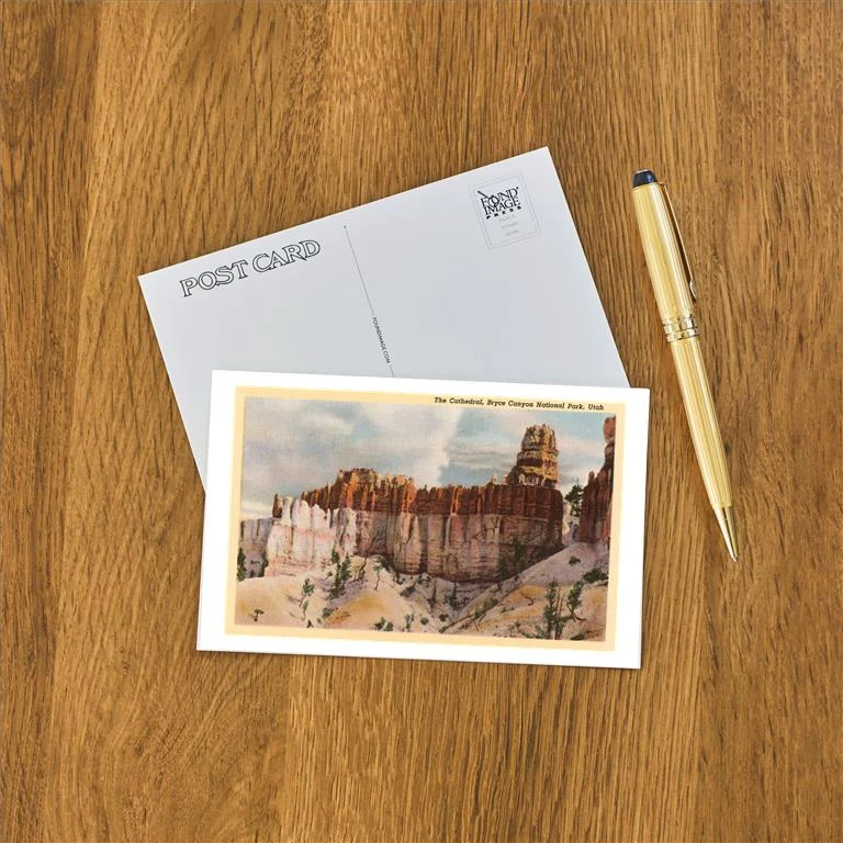 UT-80 Cathedral, Bryce Canyon, Utah - Vintage Image Postcard, Pack of 10