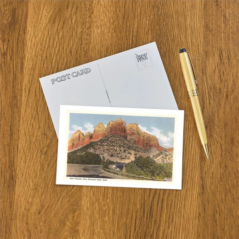 UT-237 East Temple, Zion National Park - Vintage Image Postcard, Pack of 10