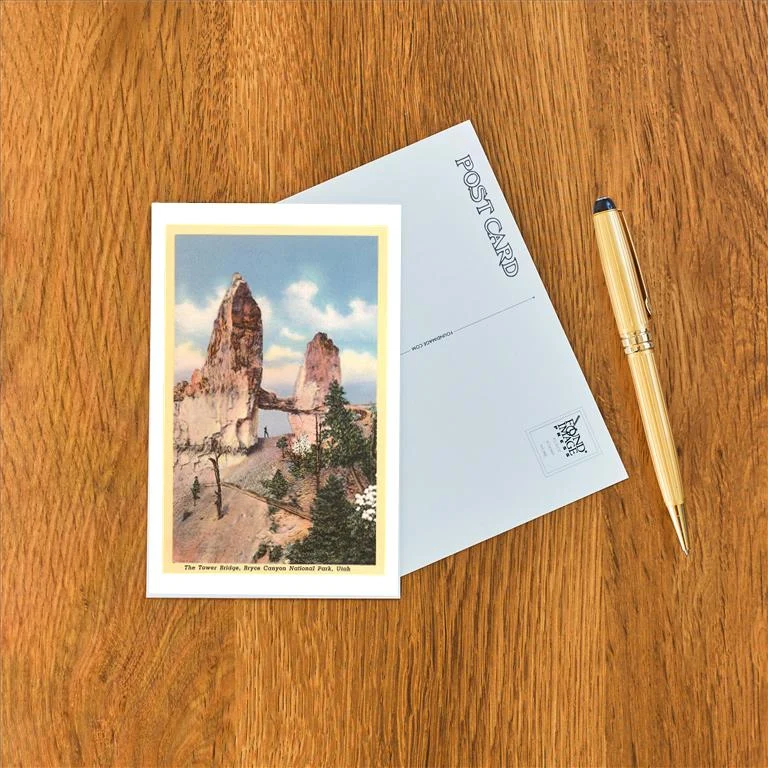UT-86 Tower Bridge, Bryce Canyon, Utah - Vintage Image Postcard, Pack of 10
