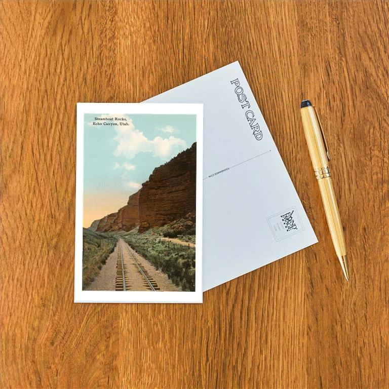 UT-14 Steamboat Rocks, Echo Canyon, Utah - Vintage Image Postcard, Pack of 10