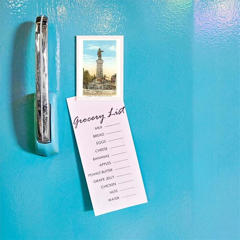 UT-10 Brigham Young Monument, Salt Lake City, Utah - Vintage Image Magnet, Pack of 6