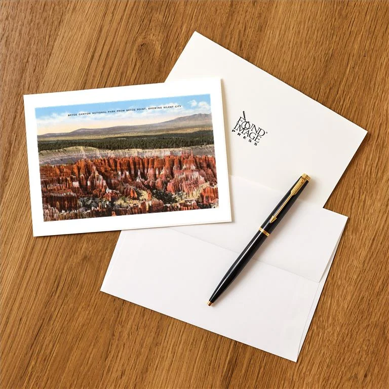 UT-89 Silent City, Bryce Canyon, Utah - Vintage Image Greeting Card, Pack of 4