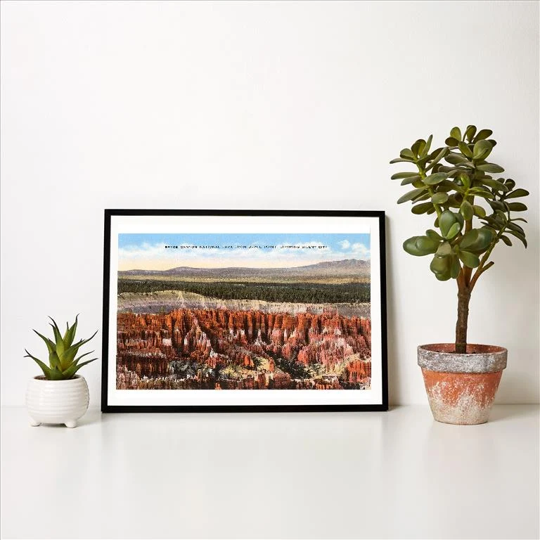 UT-89 Silent City, Bryce Canyon, Utah - Vintage Image Art Print, Individual Print