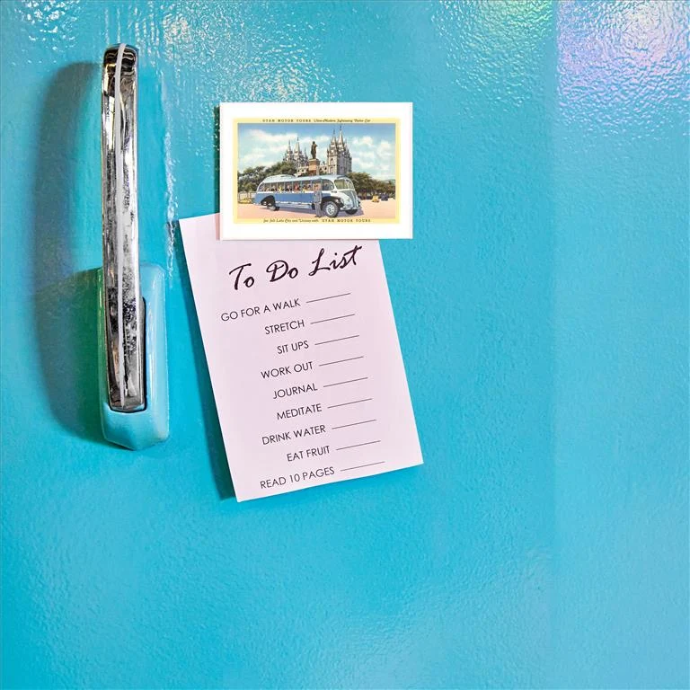 UT-112 Tour Bus in Salt Lake City, Utah - Vintage Image Magnet, Pack of 6