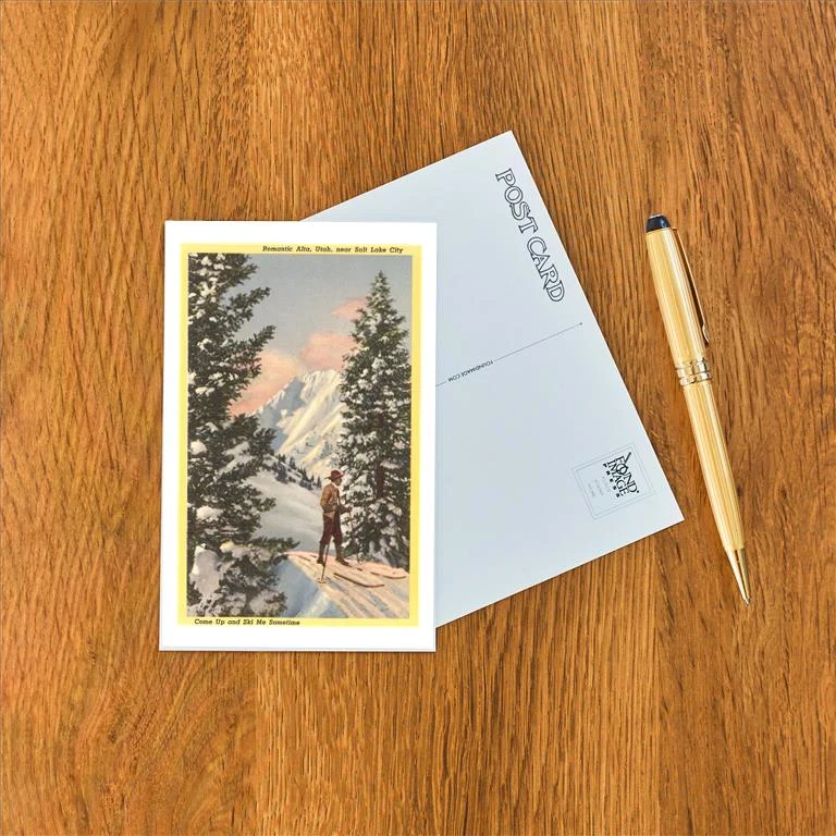 UT-59 Alta Ski Resort, Salt Lake City, Utah - Vintage Image Postcard, Pack of 10