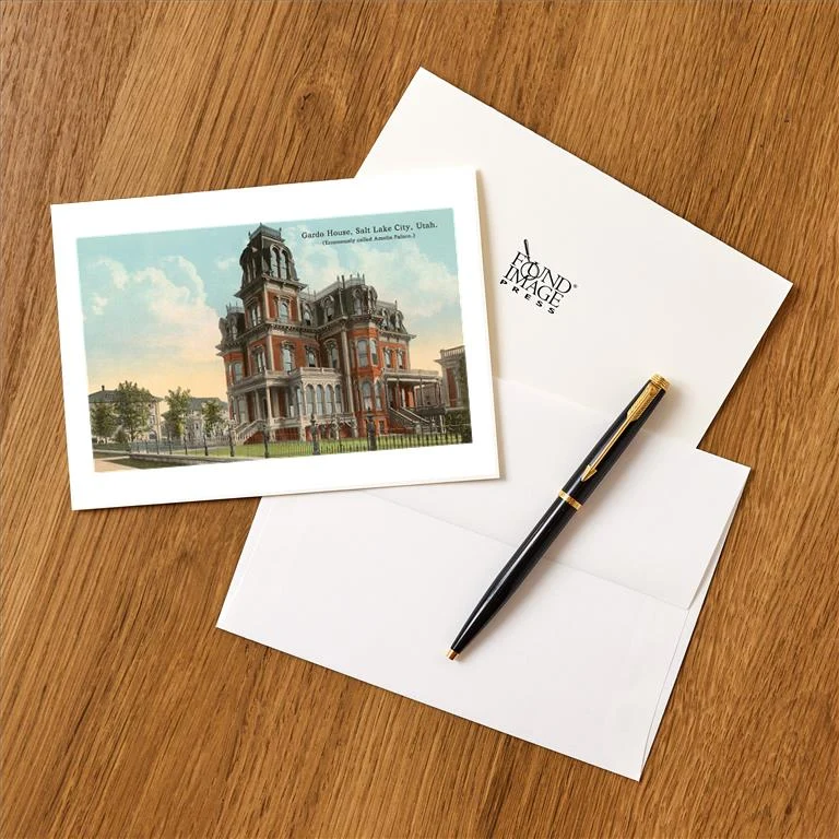 UT-105 Gardo House, Salt Lake City, Utah - Vintage Image Greeting Card, Pack of 4
