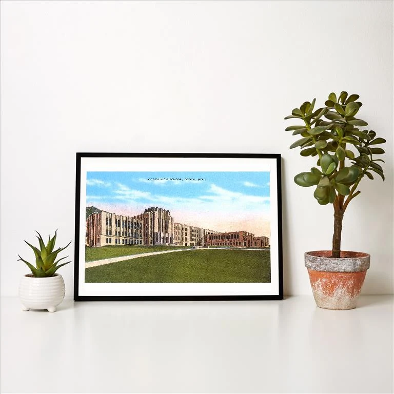 UT-247 Ogden High School - Vintage Image Art Print, Individual Print