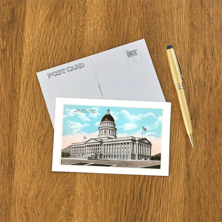 UT-18 State Capitol, Salt Lake City, Utah - Vintage Image Postcard, Pack of 10