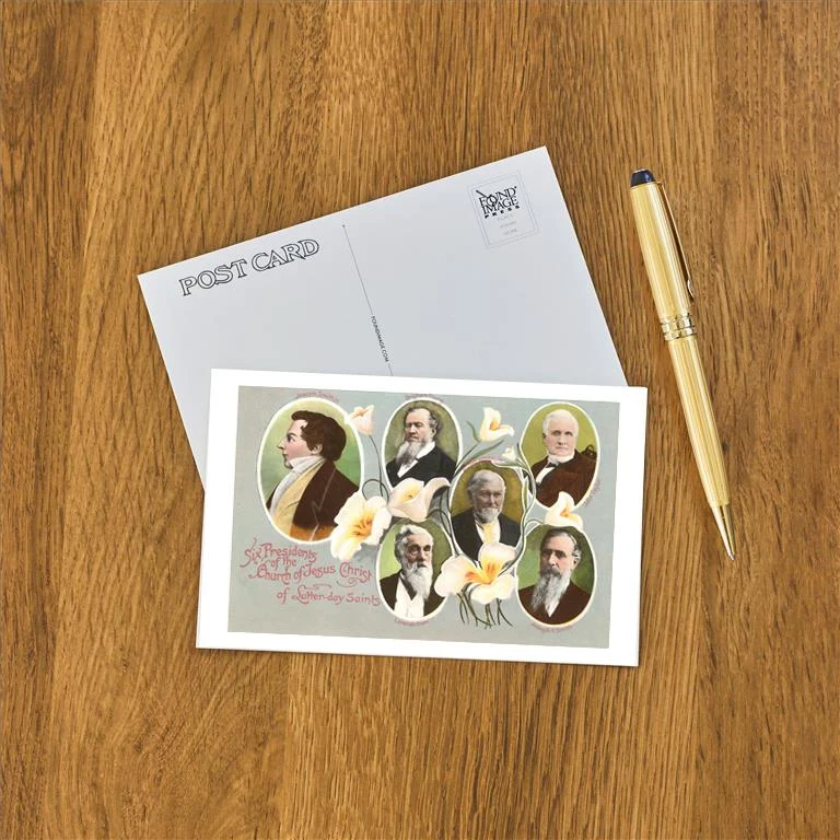 UT-81 Six Presidents of the Mormons - Vintage Image Postcard, Pack of 10