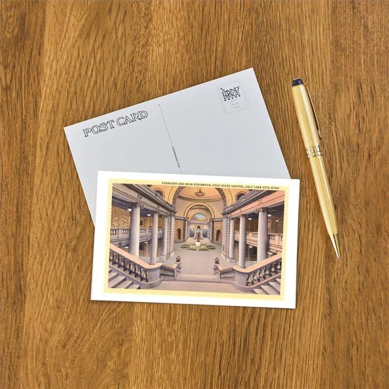 UT-95 Interior, State Capitol, Salt Lake City, Utah - Vintage Image Postcard, Pack of 10