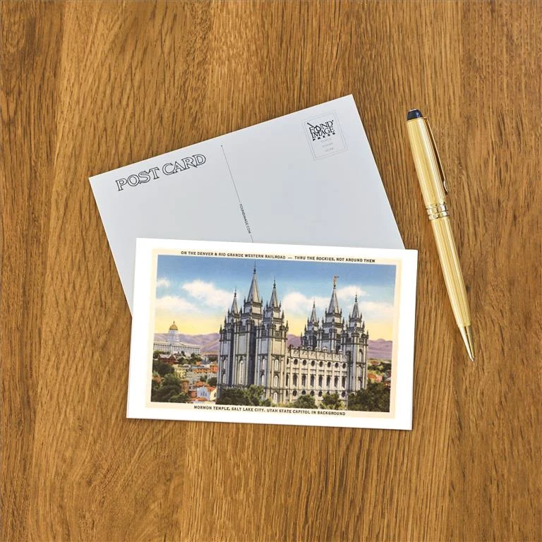 UT-64 Mormon Temple, Salt Lake City, Utah - Vintage Image Postcard, Pack of 10