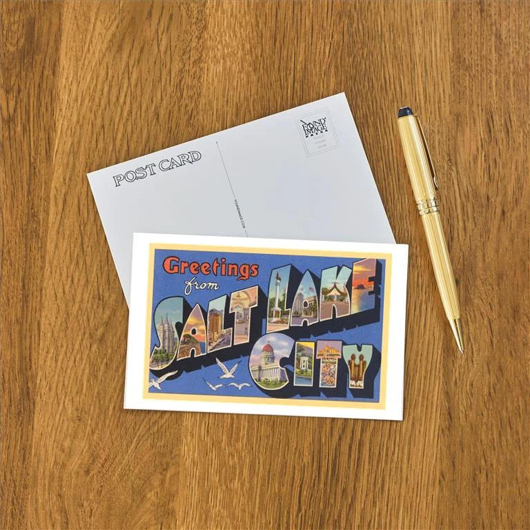 UT-32 Greetings from Salt Lake City, Utah - Vintage Image Postcard, Pack of 10