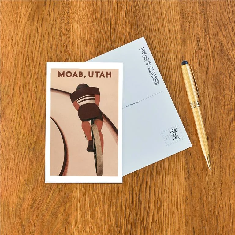 UT-229 Moab, Bicyclist - Vintage Image Postcard, Pack of 10