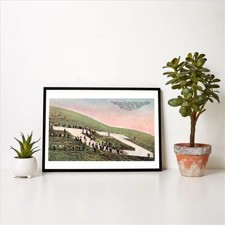 UT-215 University U - Vintage Image Art Print, Individual Print