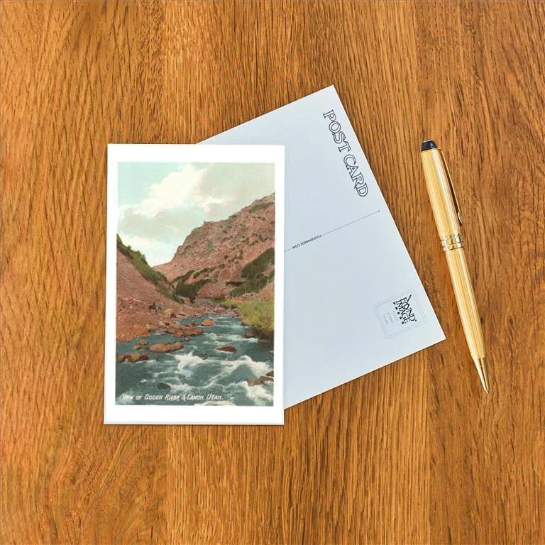 UT-02 Ogden River and Canyon, Utah - Vintage Image Postcard, Pack of 10