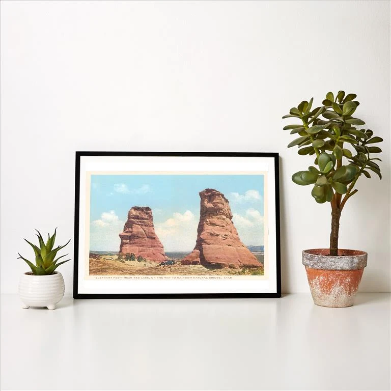 UT-175 Elephant Feet, Red Lake, Utah - Vintage Image Art Print, Individual Print