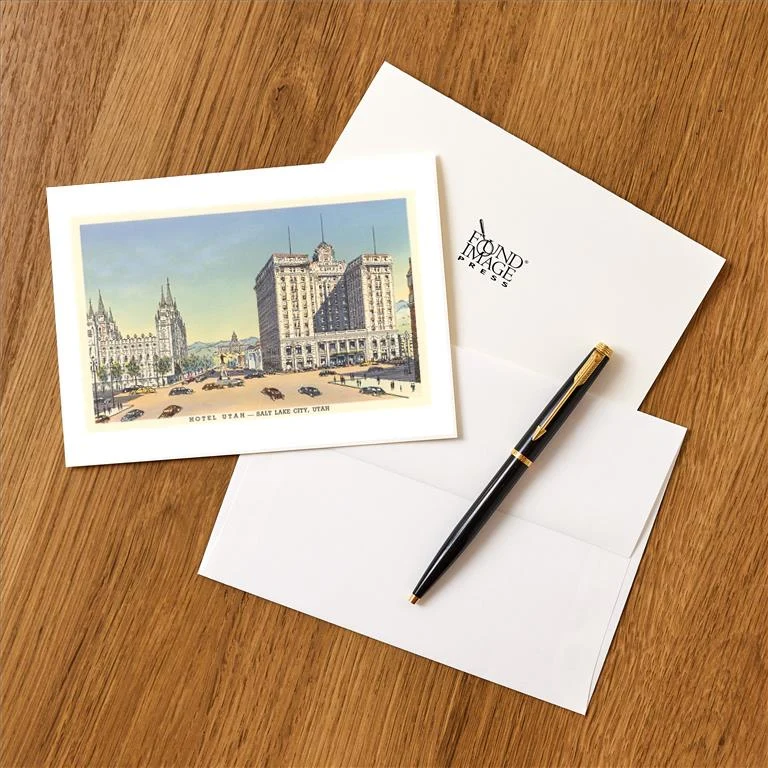 UT-197 Hotel Utah, Salt Lake City - Vintage Image Greeting Card, Pack of 4