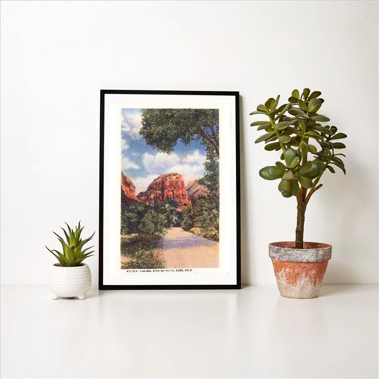UT-79 Angel's Landing, Zion National Park, Utah - Vintage Image Art Print, Individual Print