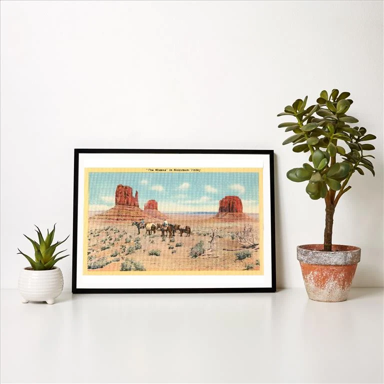 UT-203 The Mittens, Monument Valley - Vintage Image Art Print, Individual Print