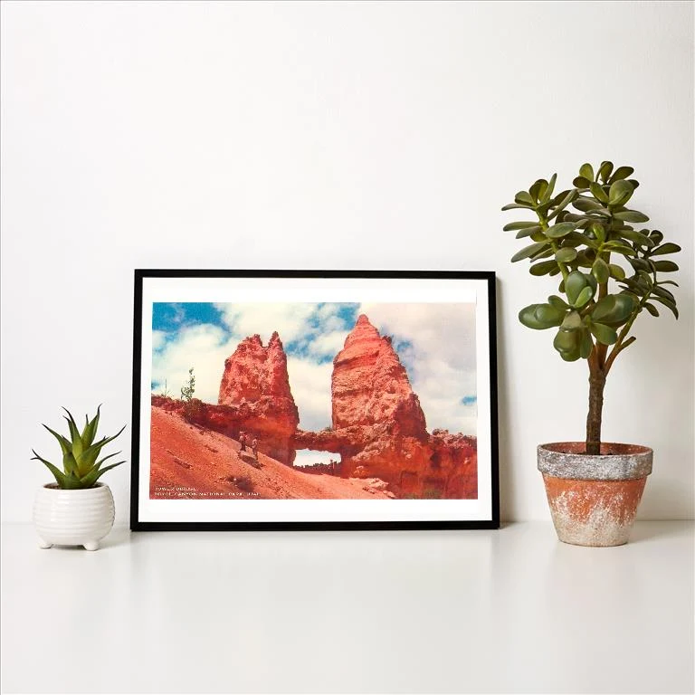 UT-163 Tower Bridge, Bryce Canyon, Utah - Vintage Image Art Print, Individual Print