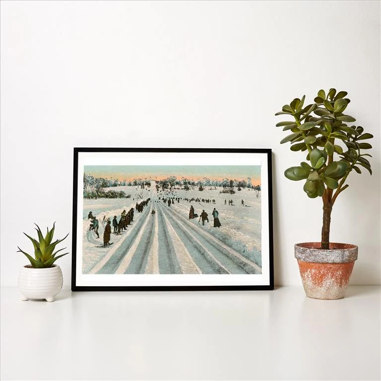 WS-85 Bobsledding Competition - Vintage Image Art Print, Individual Print