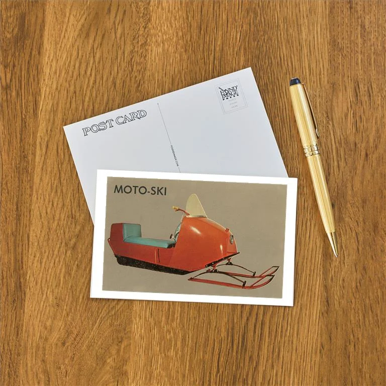 WS-151 Moto-Ski, Early Snomobile - Vintage Image Postcard, Pack of 10