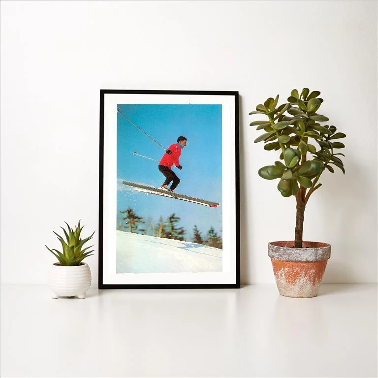 WS-35 Airborne Skier - Vintage Image Art Print, Individual Print