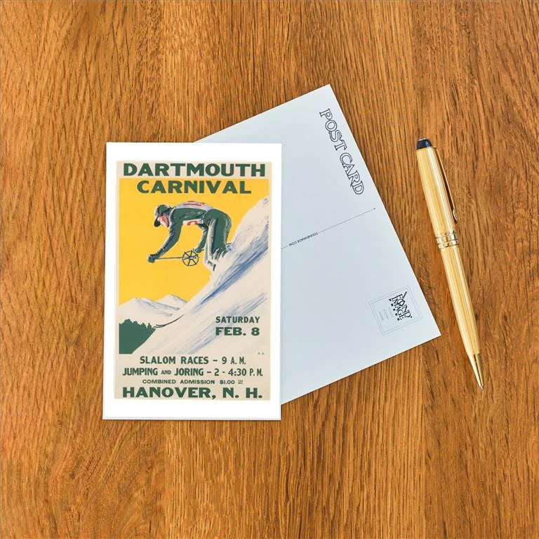 WS-132 Poster for Dartmouth Skiing Carniival - Vintage Image Postcard, Pack of 10