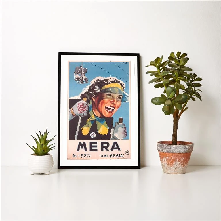 WS-184 Travel Poster for Mera - Vintage Image Art Print, Individual Print