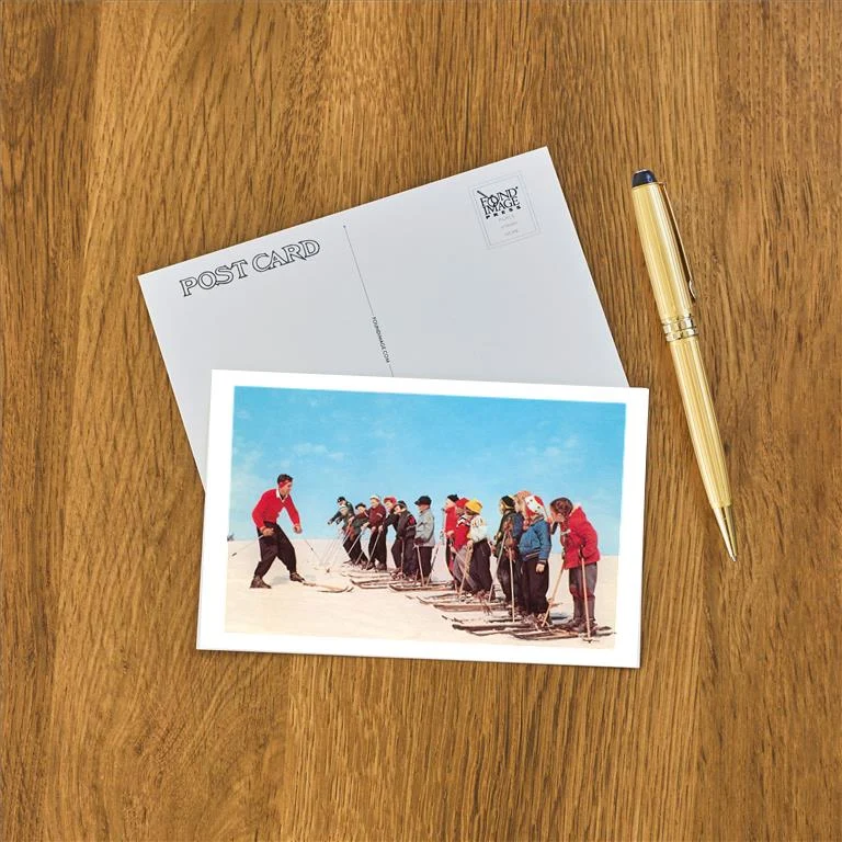 WS-96 Ski Class for Kids - Vintage Image Postcard, Pack of 10